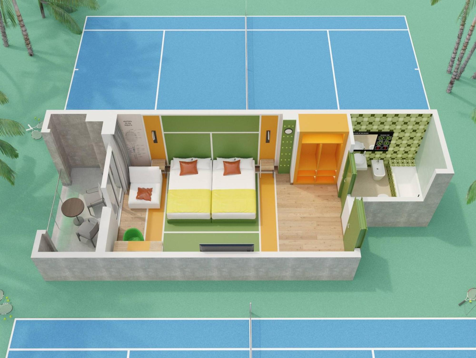 Match Point Quadruple Room - Tennis